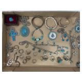 LOT OF SOUTHWESTERN STYLE COSTUME JEWELRY