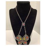 VINTAGE BUTTERFLY NECKLACE SIGNED 'ART'