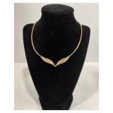 VINTAGE 14KT ITALY GOLD TRI-COLOR NECKLACE 16