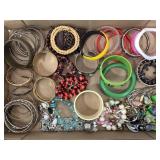 LARGE LOT OF VINTAGE BANGLES & BRACELETS