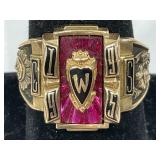 10KT MEN'S CLASS RING SIZE 11 TW 13.3G