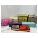 LOT OF JEWELRY BOXES, FAHRENHEIT CHANGEABLE