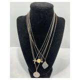LOT OF 5 VINTAGE .925 NECKLACES W/ PENDANTS