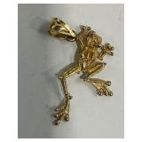14KT FROG PENDANT CHARM 1.3G