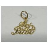 14KT #1 PILOT PENDANT CHARM 0.5G