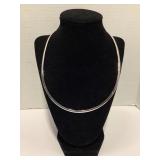 REVERSIBLE OMEGA SILVER / GOLD TONE NECKLACE