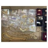 LOT OF GOLD TONE JEWELRY - MEN