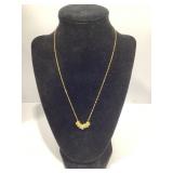 14KT ITALY 18" NECKLACE W/ 7 CHARMS TW 2.9G