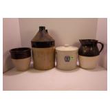 PFALTZGRAFF #2 SALT GLAZE LIDDED CROCK, PRIMITIVE