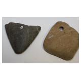 NATIVE AMERICAN INDIAN STONE PENDANTS - 1 1/2" X