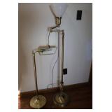 LOT OF 2 BRASS FLOOR LAMPS