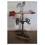 METAL ROOSTER ORNATE WEATHER VANE
