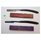 LOT OF 2 ANTIQUE STRAIGHT RAZORS - THE ARTIST