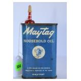 MAYTAG HALF PINT HOUSEHOLD OIL METAL TIN OILER