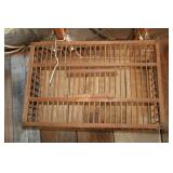 ANTIQUE WOODEN CHICKEN CRATE - 36" X 24" X 12"