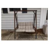 OUTDOOR PATIO SWING WITH METAL FRAME - 67" X 54"