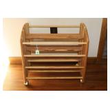 CEDAR ROLL AROUND SHOE RACK - 21" X 16" X 20"