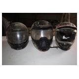 LOT OF 3 DIRT BIKE AND MOTORCYCLE HELMETS