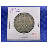 1935 WALKING LIBERTY HALF DOLLAR