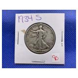 1934-S WALKING LIBERTY HALF DOLLAR