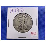 1929-D WALKING LIBERTY HALF DOLLAR