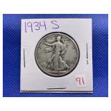 1934-S WALKING LIBERTY HALF DOLLAR