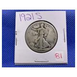 1921-S WALKING LIBERTY HALF DOLLAR