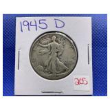1945-D WALKING LIBERTY HALF DOLLAR