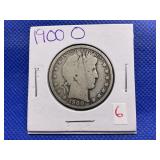 1900-O BARBER HEAD HALF DOLLAR