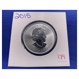 2015 CANADIAN ELIZABETH THE II $5 - .999 FINE