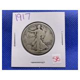 1917 WALKING LIBERTY HALF DOLLAR