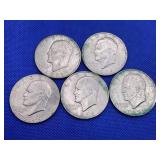 LOT OF 5 ASSORTED DATE EISENHOWER DOLLARS
