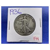 1936 WALKING LIBERTY HALF DOLLAR