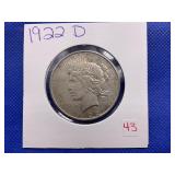 1922-D PEACE DOLLAR