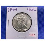 1944 WALKING LIBERTY HALF DOLLAR - UNC