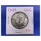 1944 WALKING LIBERTY HALF DOLLAR - UNC