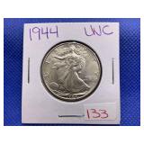 1944 WALKING LIBERTY HALF DOLLAR - UNC