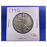 1940 WALKING LIBERTY HALF DOLLAR