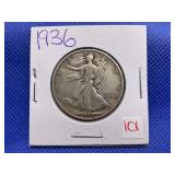 1936 WALKING LIBERTY HALF DOLLAR