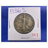 1936-S WALKING LIBERTY HALF DOLLAR