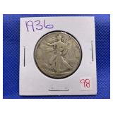 1936 WALKING LIBERTY HALF DOLLAR
