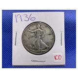 1936 WALKING LIBERTY HALF DOLLAR