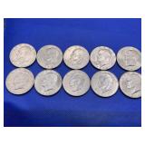 LOT OF 10 ASSORTED DATE EISENHOWER DOLLARS