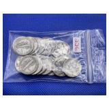 LOT OF 23 ASSORTED DATE SILVER MERCURY & ROOSEVELT