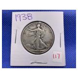 1938 WALKING LIBERTY HALF DOLLAR