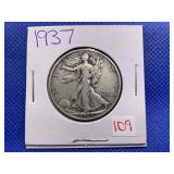 1937 WALKING LIBERTY HALF DOLLAR