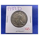 1939-D WALKING LIBERTY HALF DOLLAR