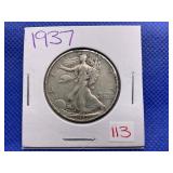 1937 WALKING LIBERTY HALF DOLLAR