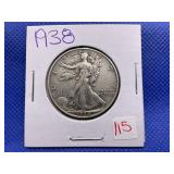 1938 WALKING LIBERTY HALF DOLLAR