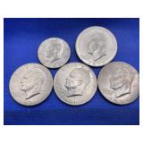 LOT OF 4 1971 & 1972 EISENHOWER DOLLARS & 1988